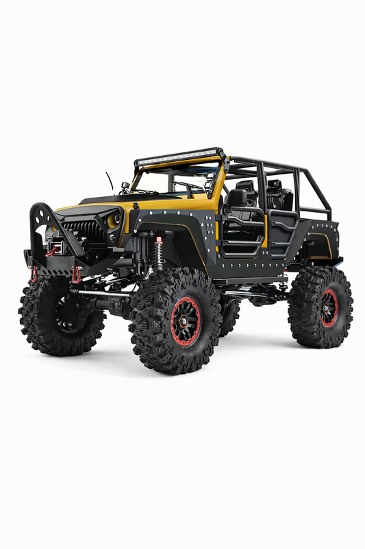 1/10 Scale Rock Crawler Wrangler Hard Body Convertible,Portal Axles, High-Low Gear,Winch,Full lights